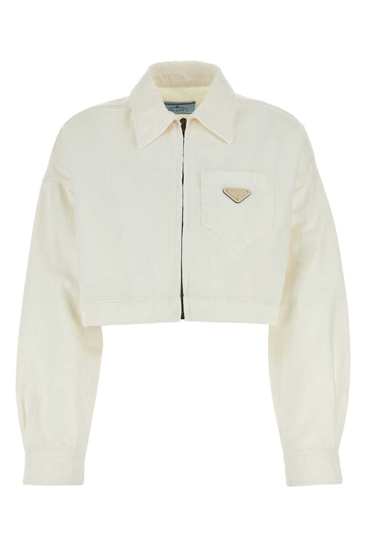 Prada Women White Denim Jacket