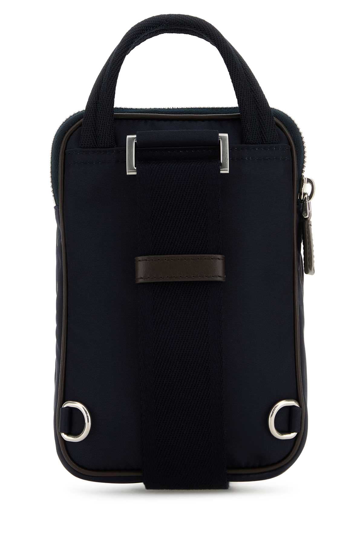 Prada Men Two-Tone Nylon And Suede Phone Case