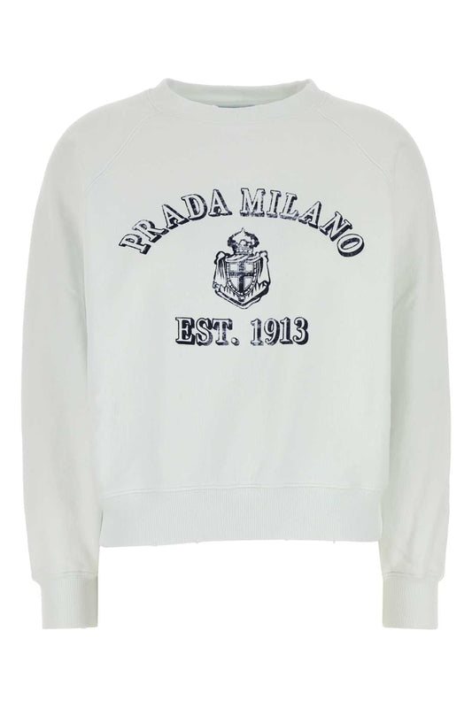 Prada Women White Cotton Sweatshirt