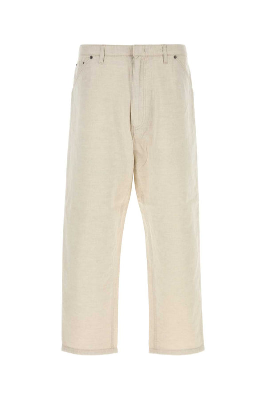 Prada Men Melange Ivory Chambray Pant