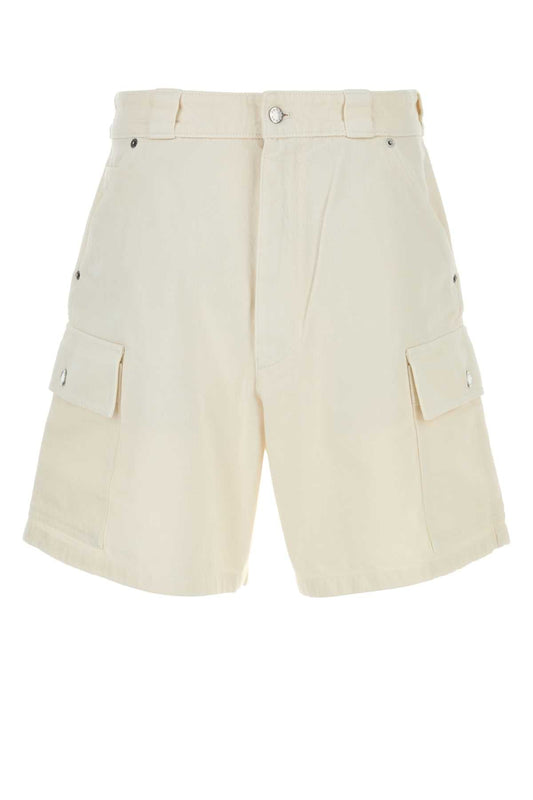Prada Men White Denim Bermuda Shorts