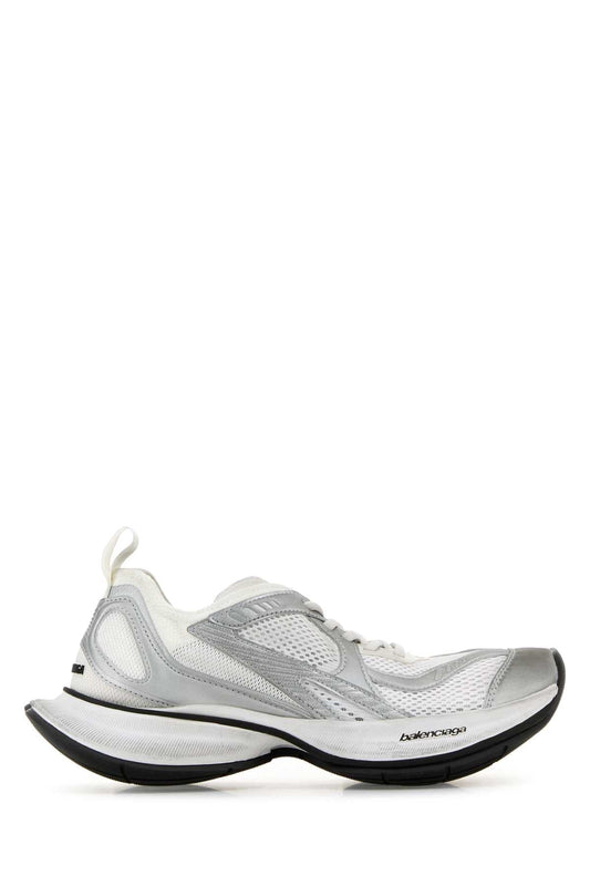 Balenciaga Women Two-Tone Mesh And Fabric Circuit Sneakers