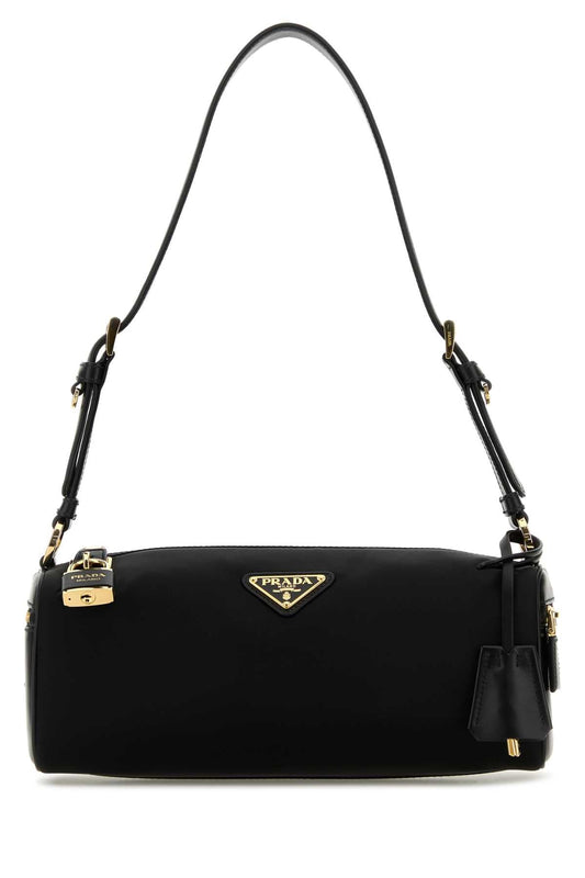 Prada Women Black Nylon Shoulder Bag