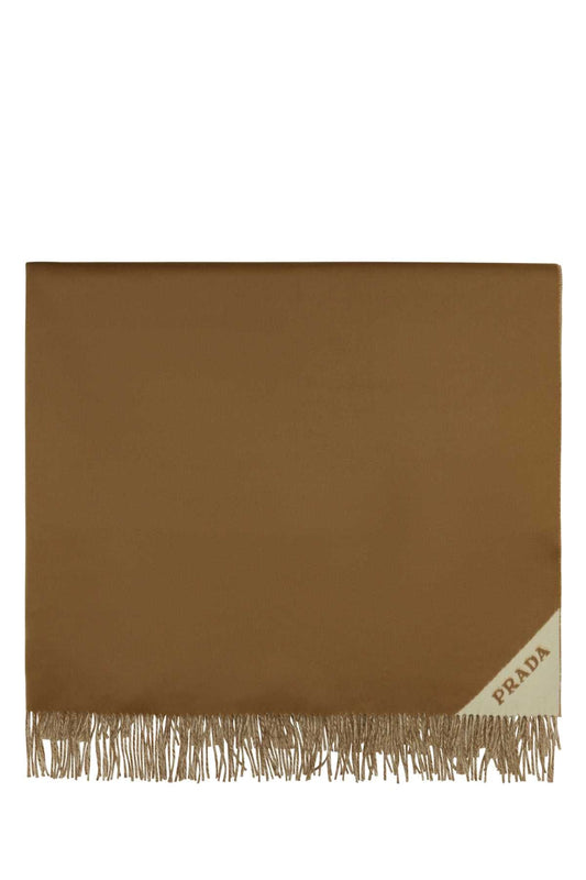 Prada Unisex Camel Cashmere Blanket
