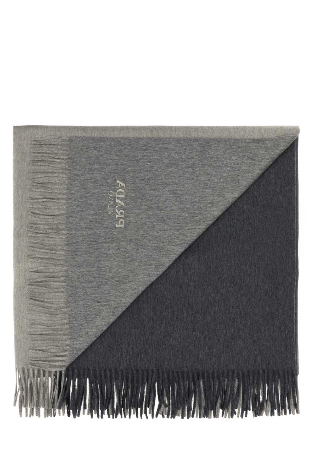 Prada Unisex Two-Tone Cashmere Blend Blanket