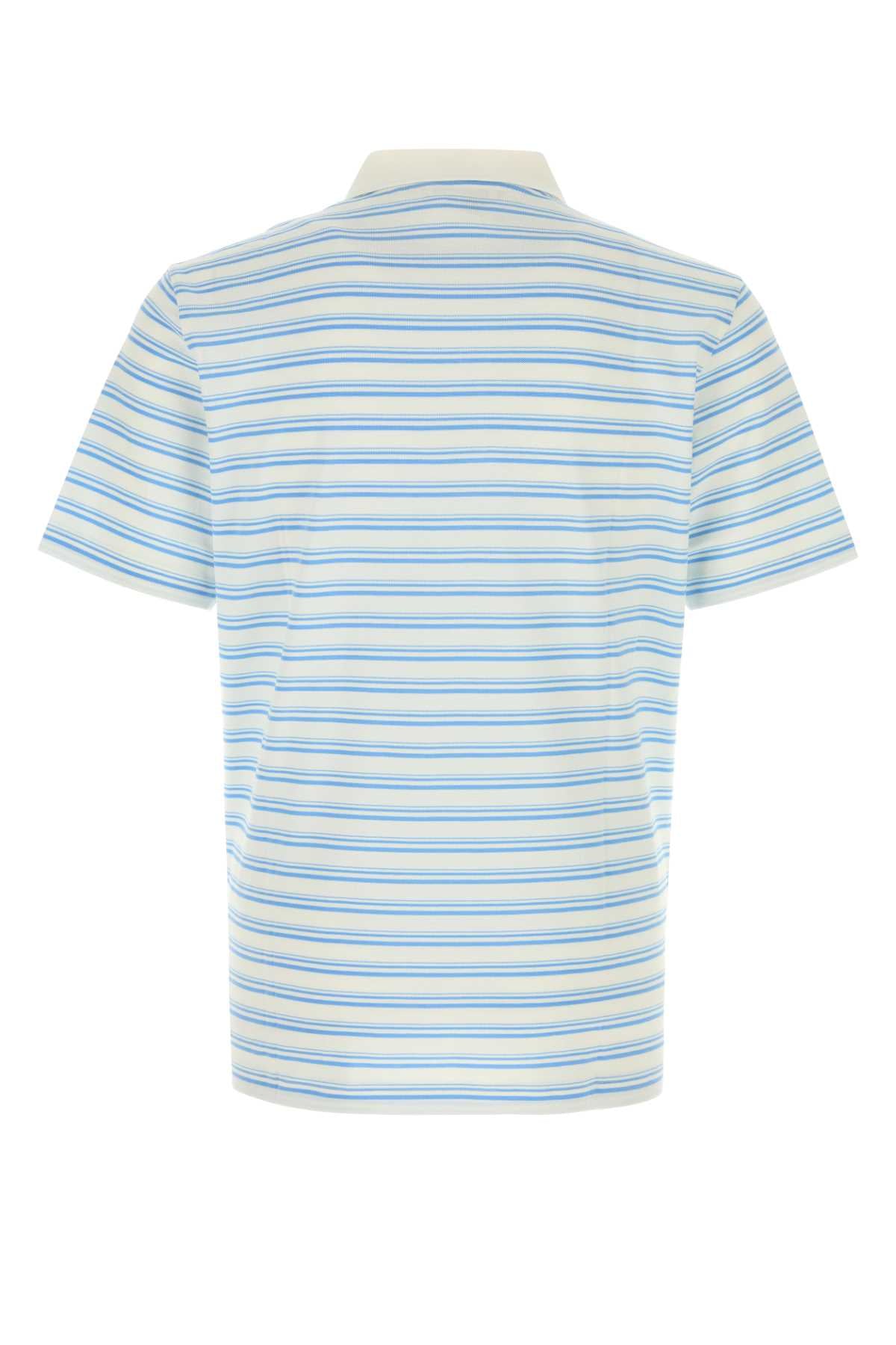 Prada Men Embroidered Piquet Polo Shirt