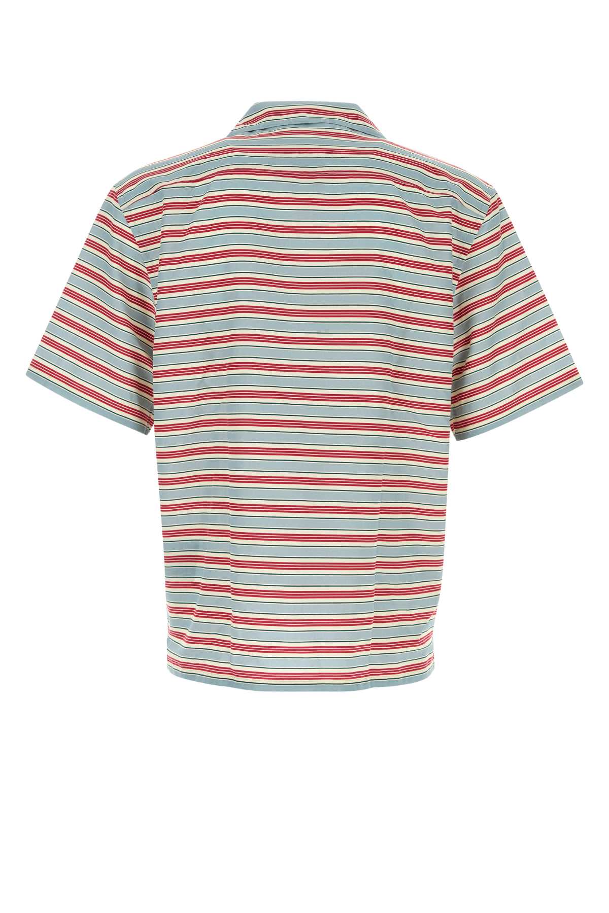 Prada Men Embroidered Cotton Blend Shirt