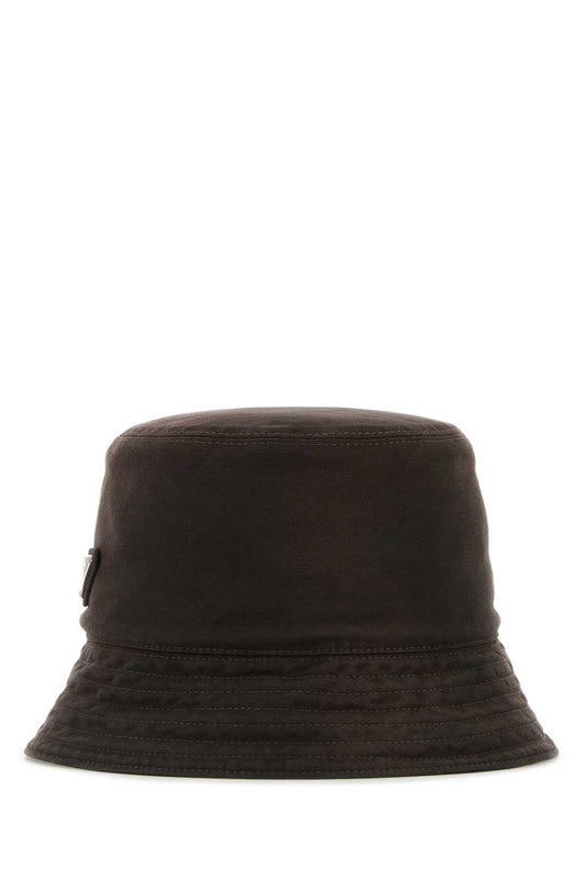 Prada Men Brown Cotton Bucket Hat