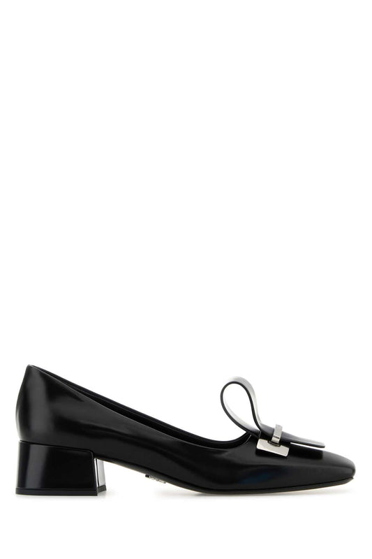 Prada Women Black Leather Pumps