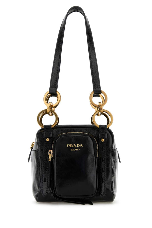 Prada Women Black Mini Prada Dangle Handbag