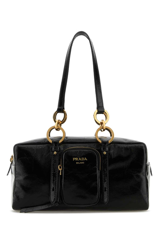 Prada Women Black Leather Handbag