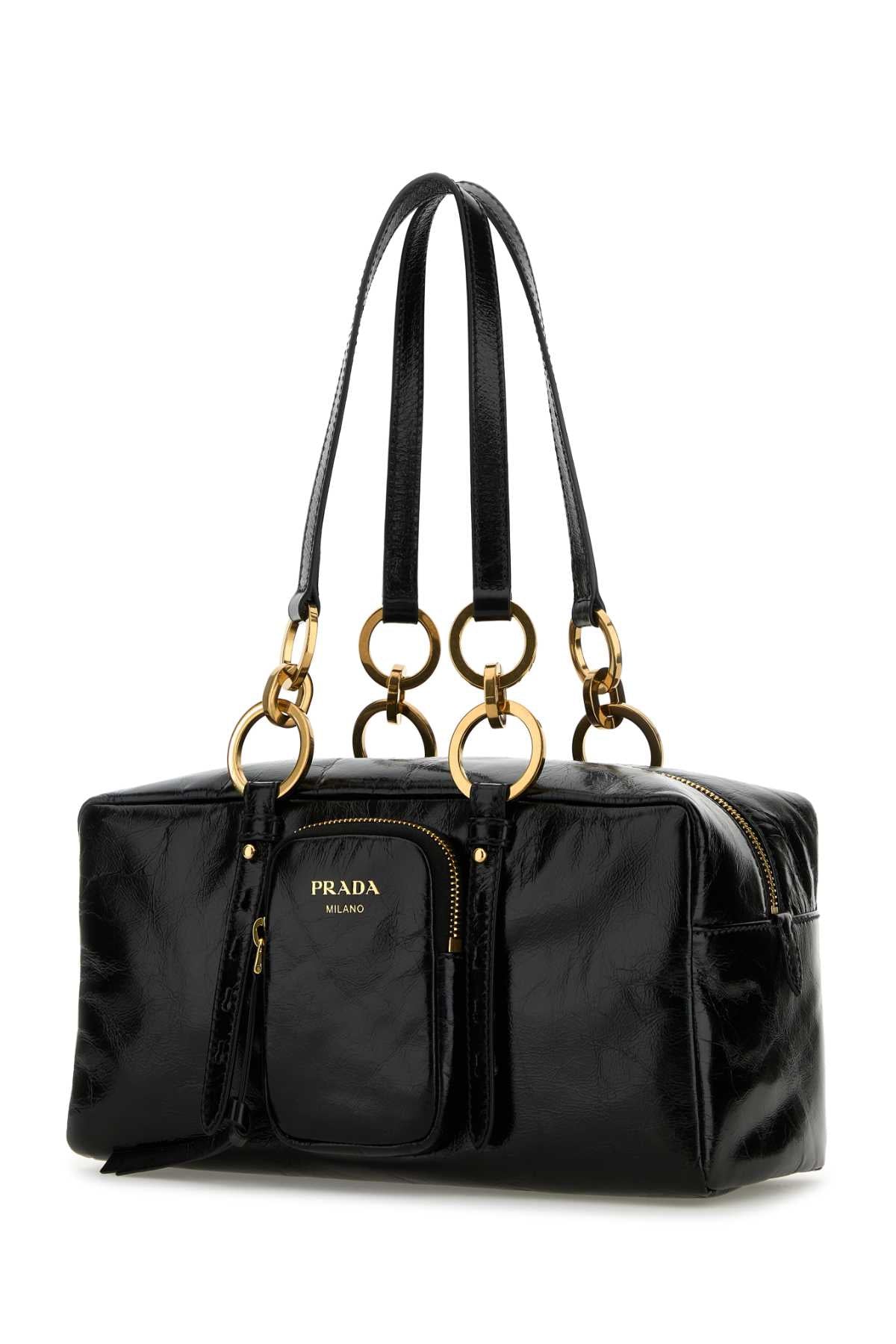 Prada Women Black Leather Handbag