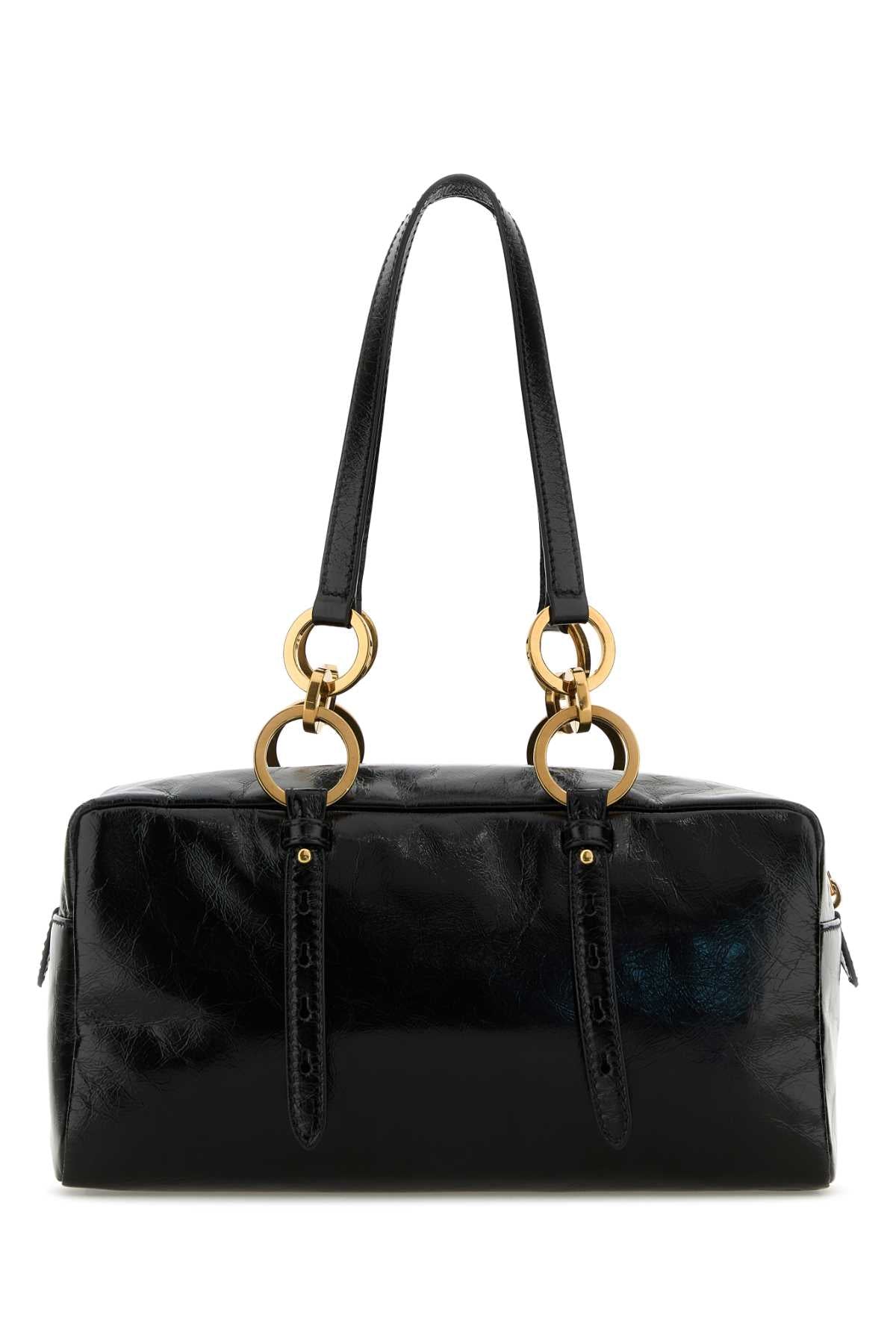 Prada Women Black Leather Handbag