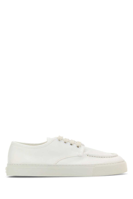 Prada Men White Canvas Sneakers