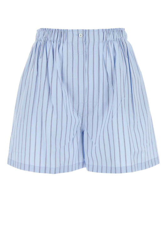Prada Women Embroidered Poplin Shorts