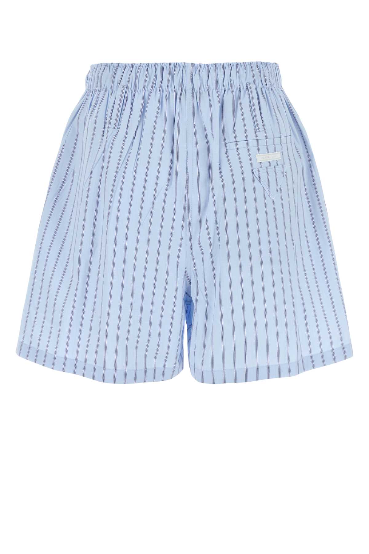 Prada Women Embroidered Poplin Shorts