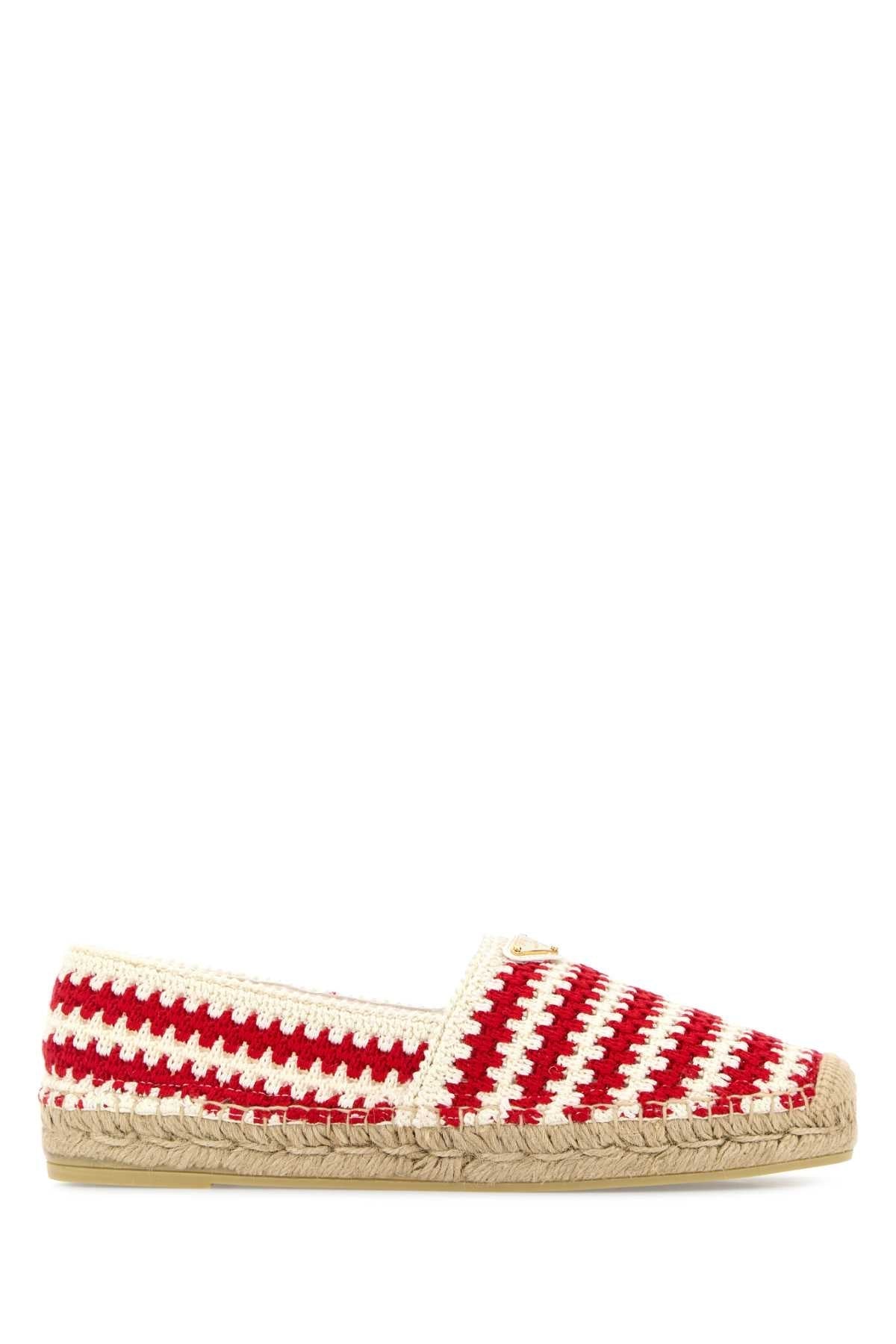 Prada Women Two-Tone Crochet Espadrilles