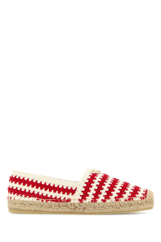 Prada Women Two-Tone Crochet Espadrilles