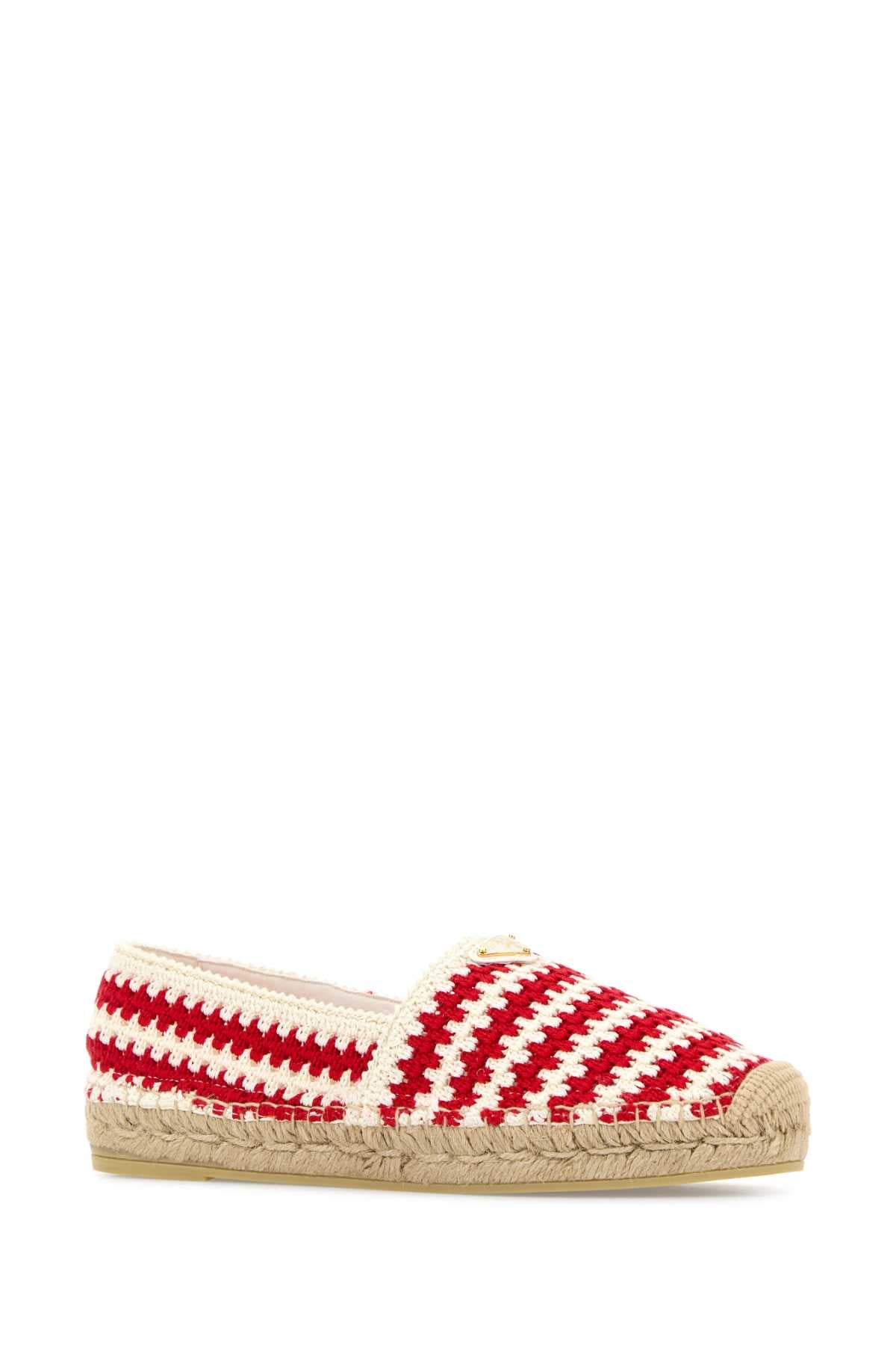 Prada Women Two-Tone Crochet Espadrilles
