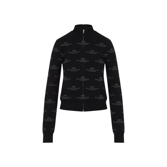 Balenciaga All-Over Zip-Up Cardigan Women