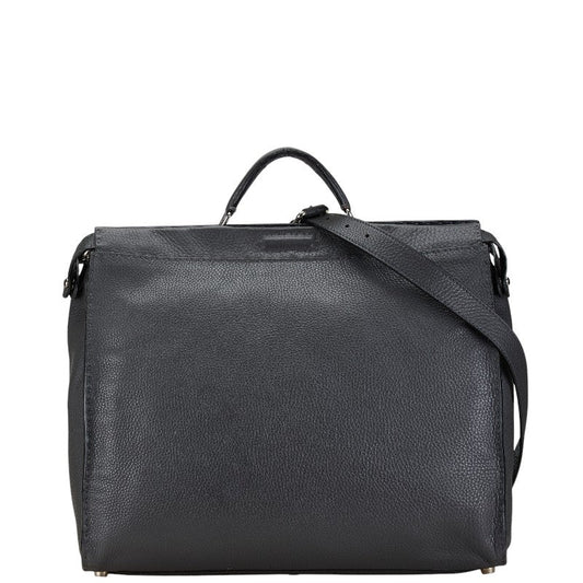Fendi Selleria Peekaboo Leather Shoulder Bag