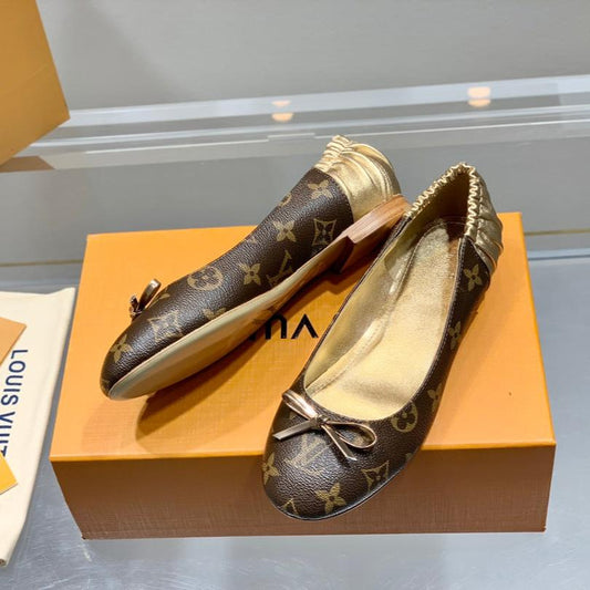 Louis Vuitton Joy Ballerina Dark Brown Mix Yellow Monogram Calfskin