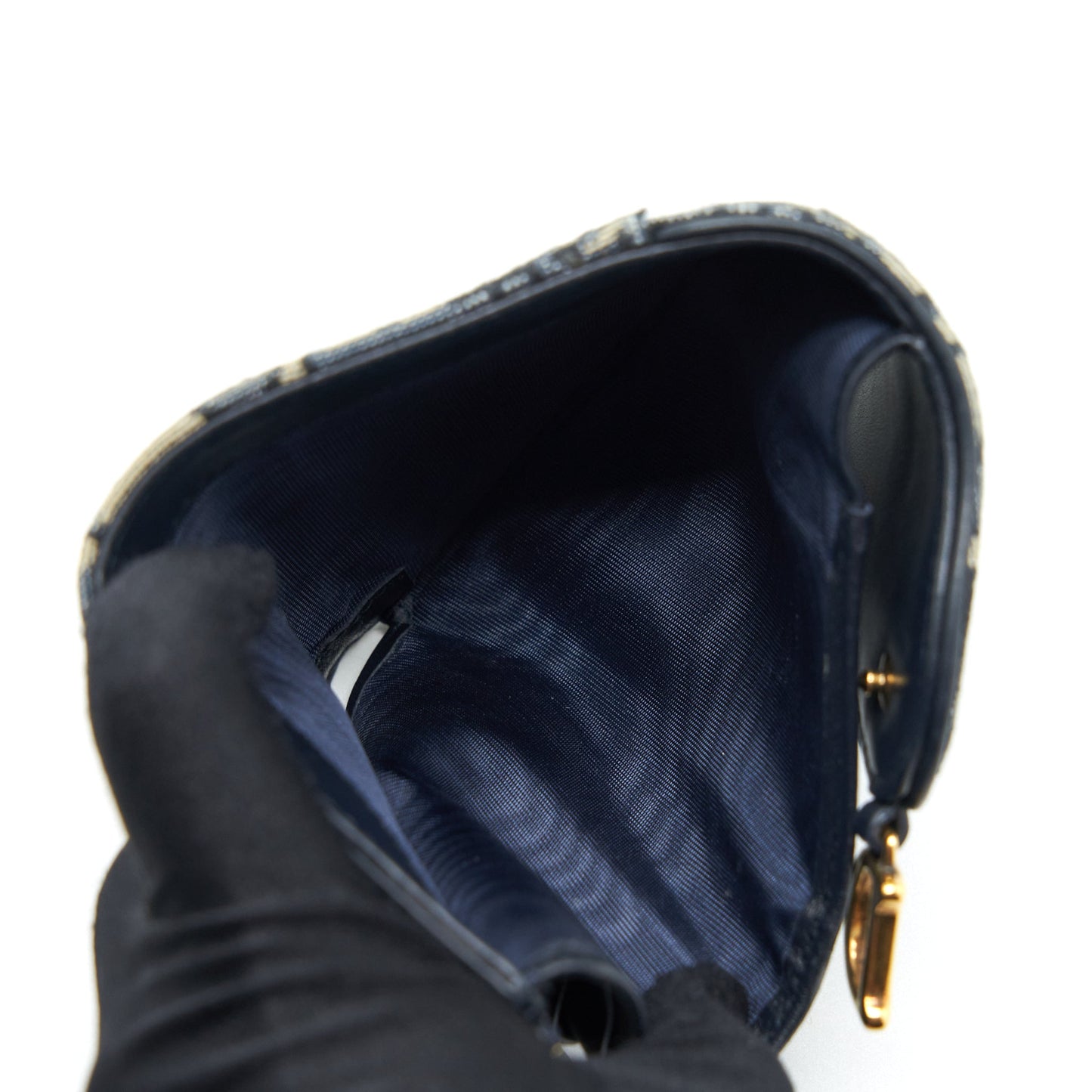 Dior Saddle Small Wallet Blue Oblique Canvas