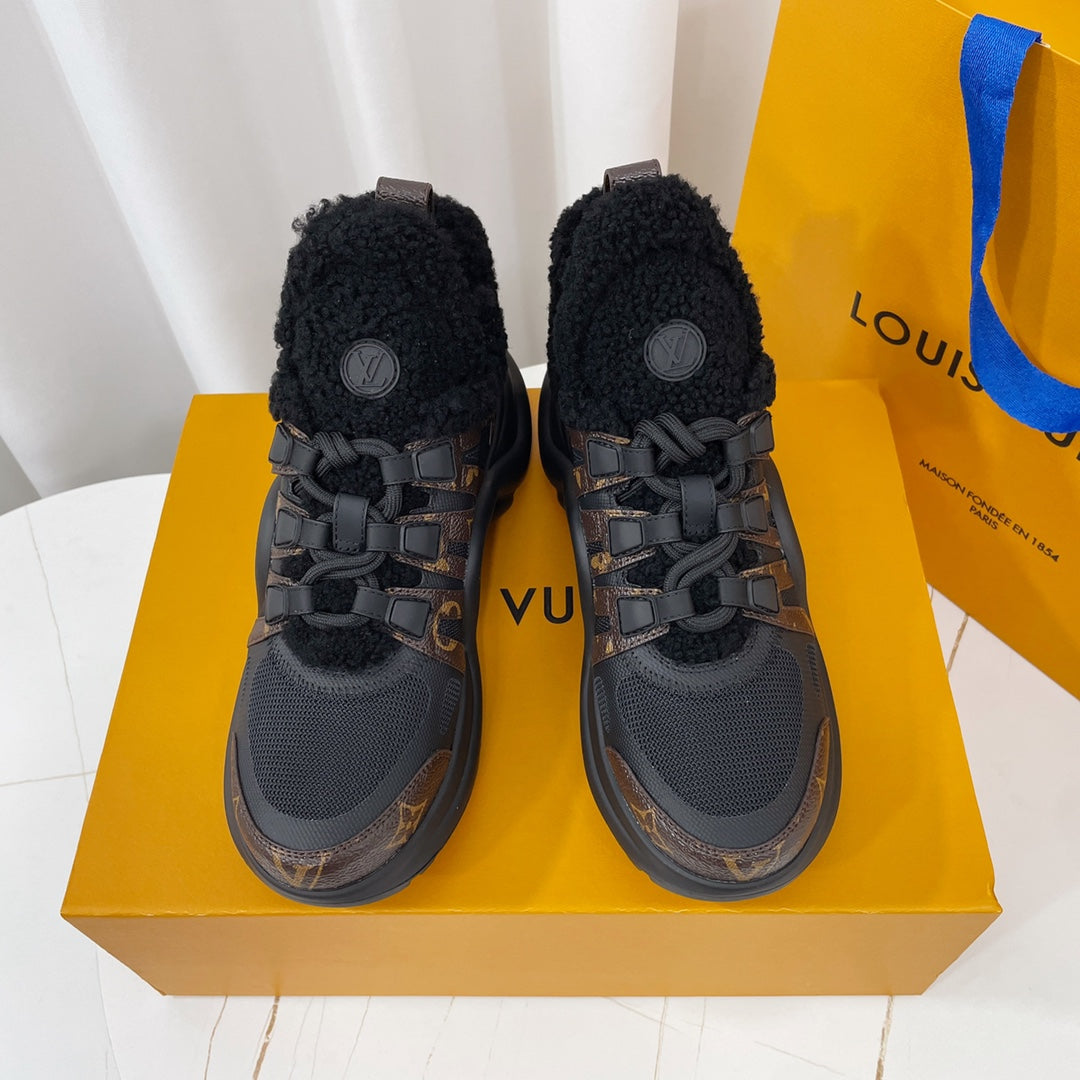 Louis Vuitton Archlight Sneaker Black Mix Dark Brown Monogram Fabric
