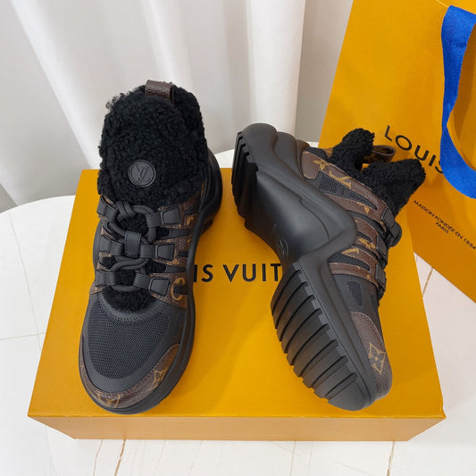 Louis Vuitton Archlight Sneaker Black Mix Dark Brown Monogram Fabric