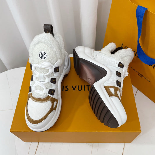 Louis Vuitton Archlight Sneaker White Mix Brown Fabric