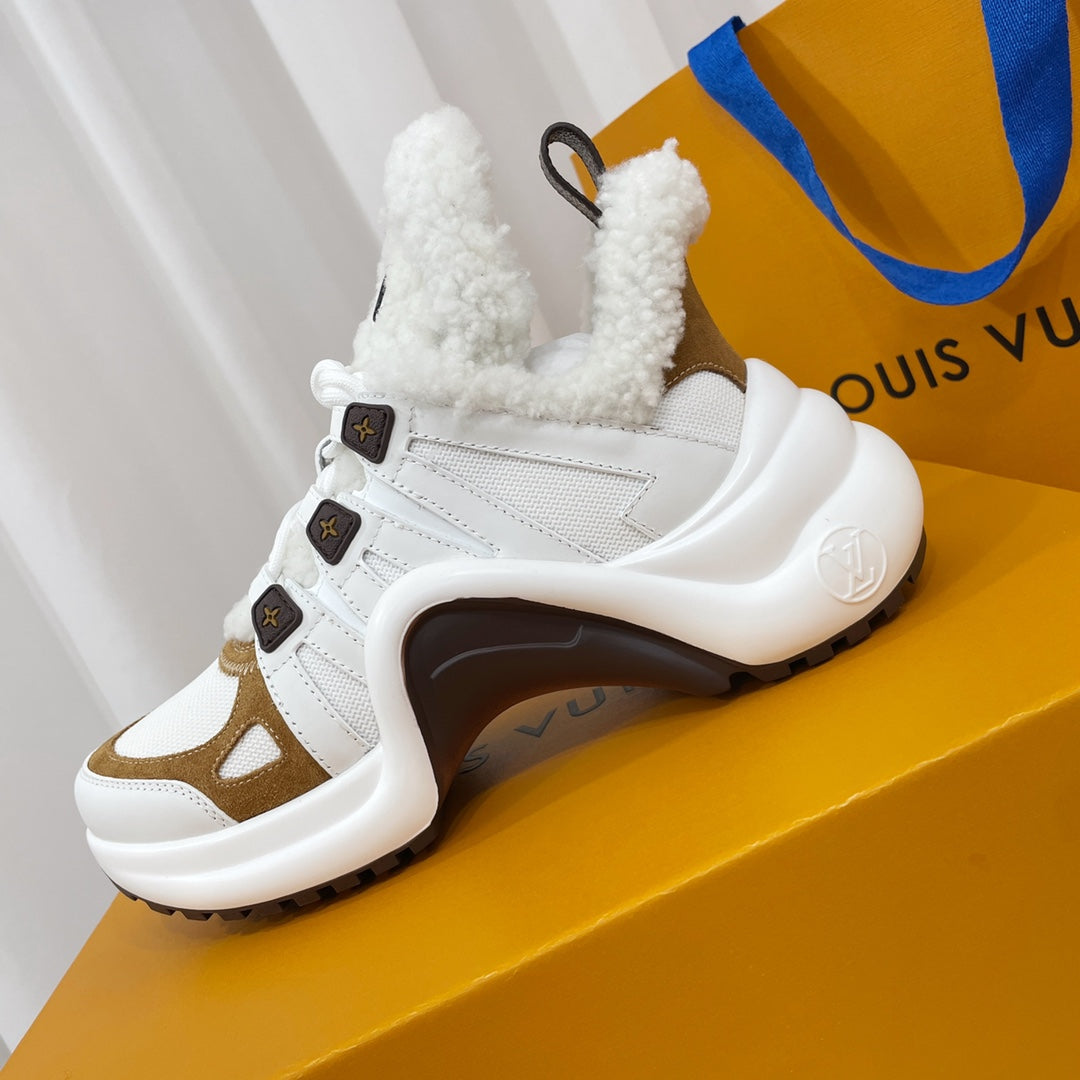 Louis Vuitton Archlight Sneaker White Mix Brown Fabric