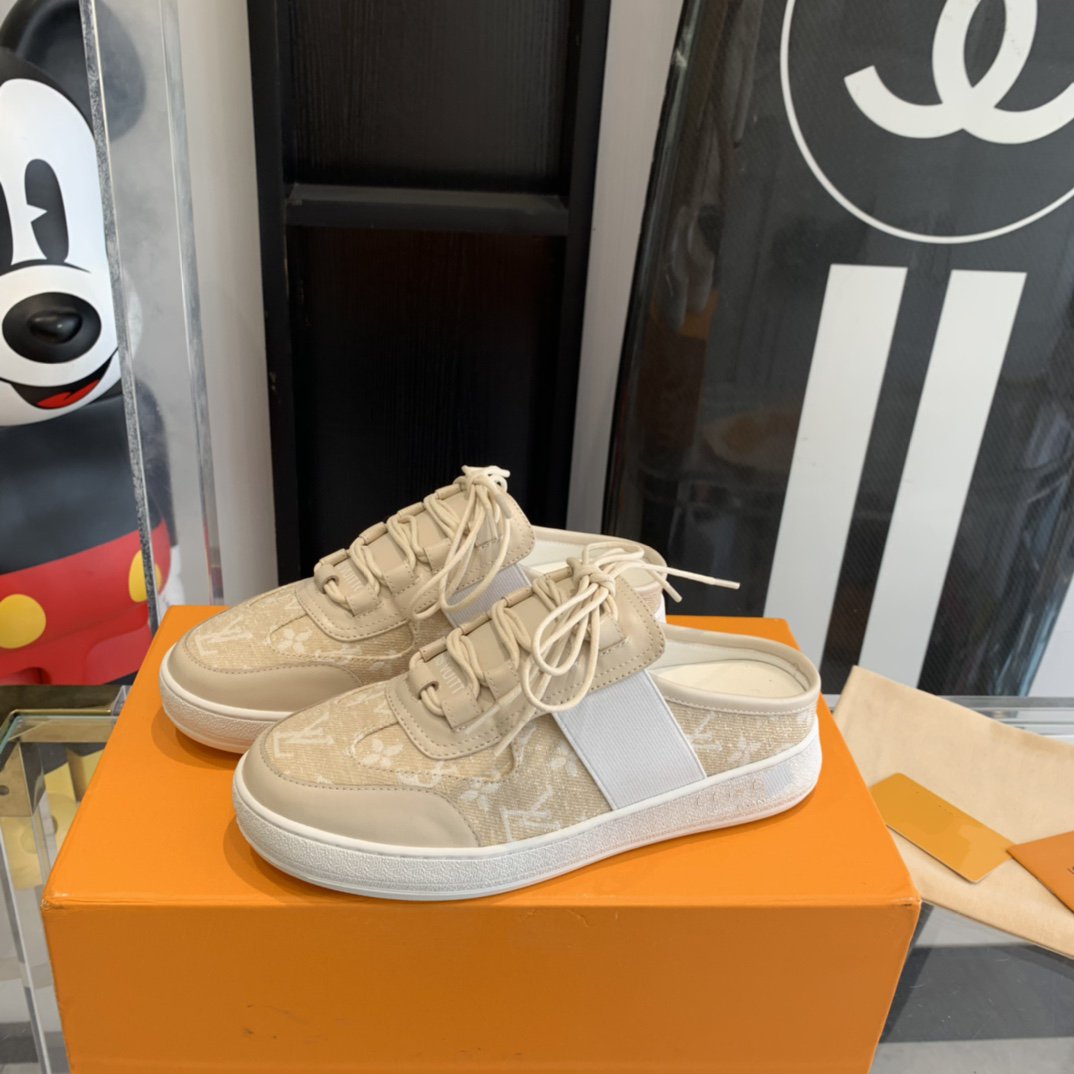Louis Vuitton LOUS OPEN BACK SNEAKER BEIGE