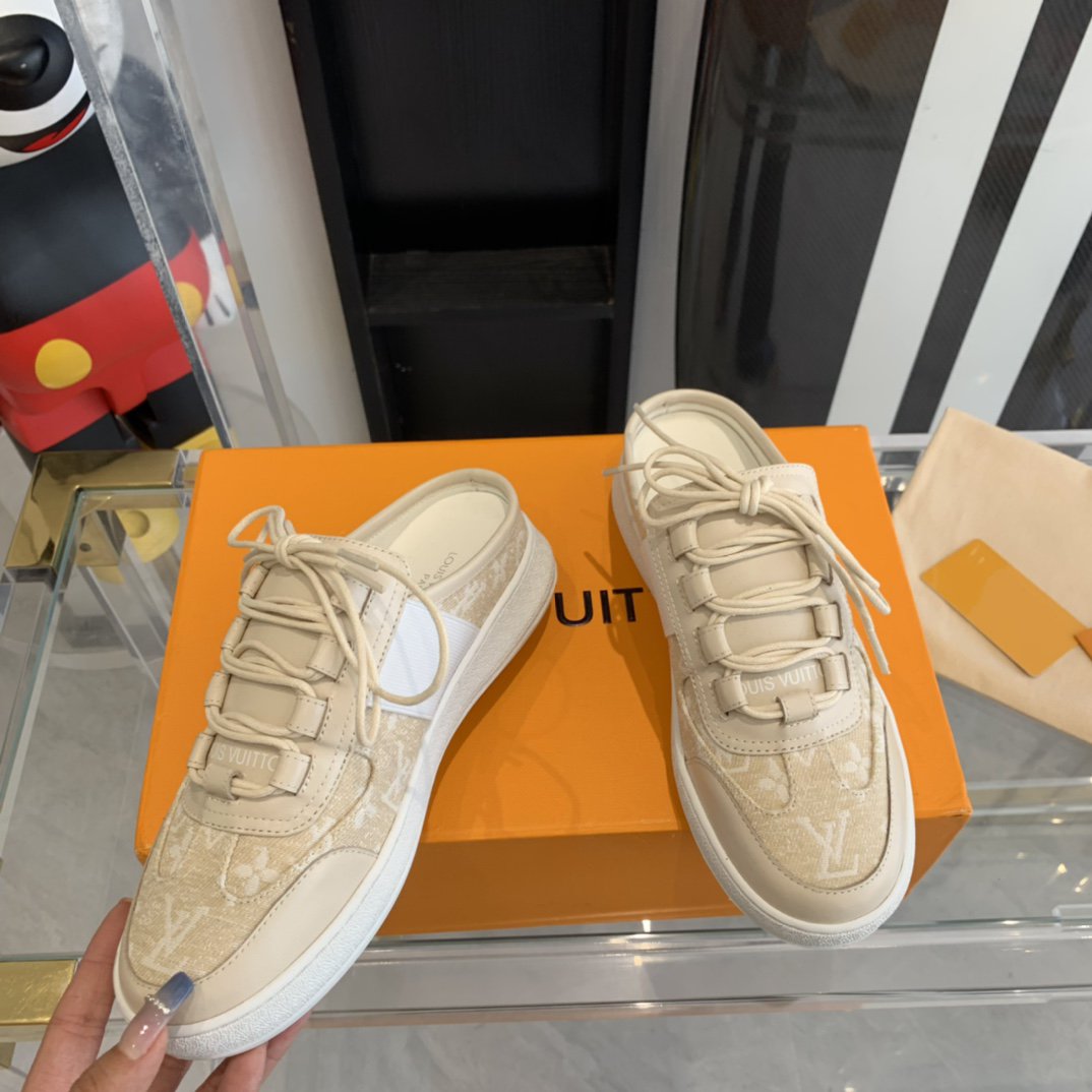Louis Vuitton LOUS OPEN BACK SNEAKER BEIGE