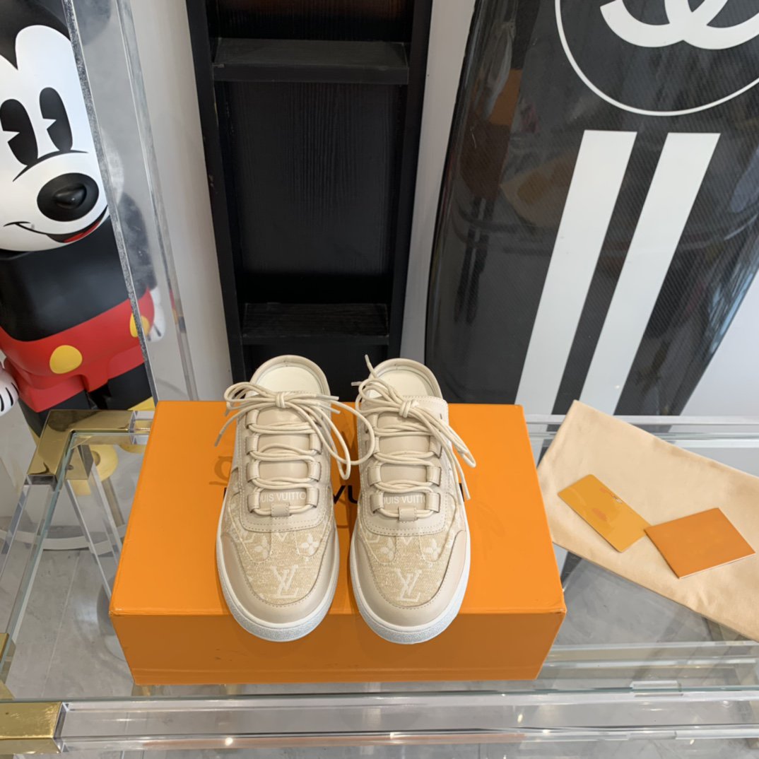 Louis Vuitton LOUS OPEN BACK SNEAKER BEIGE