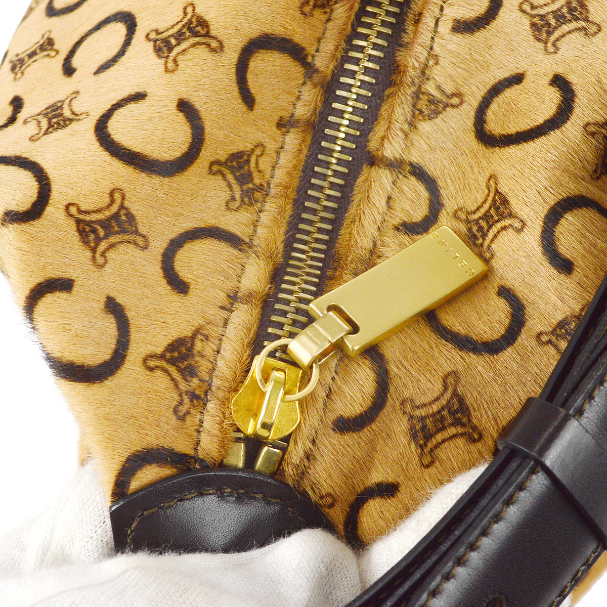 Celine * C Macadam Shoulder Bag Pony Hair