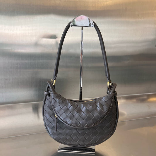 Bottega Veneta MEDIUM GEMELLI 36 CHOCOLATE LAMBSKIN