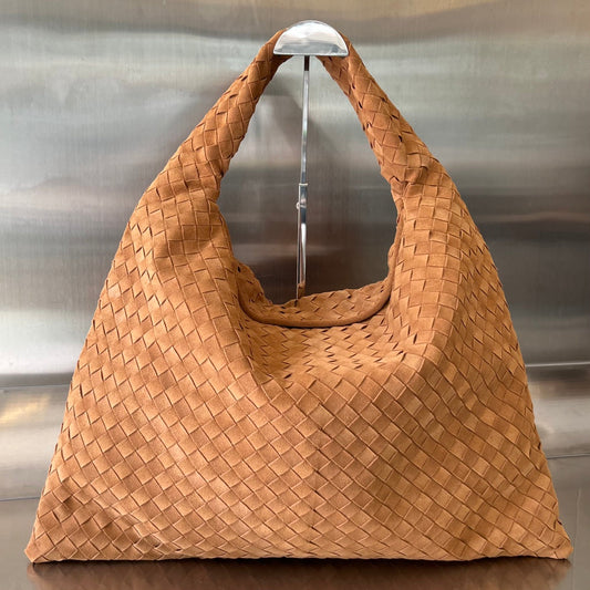 Bottega Veneta LARGE HOP 54 IN RUSSET BROWN LAMBSKIN