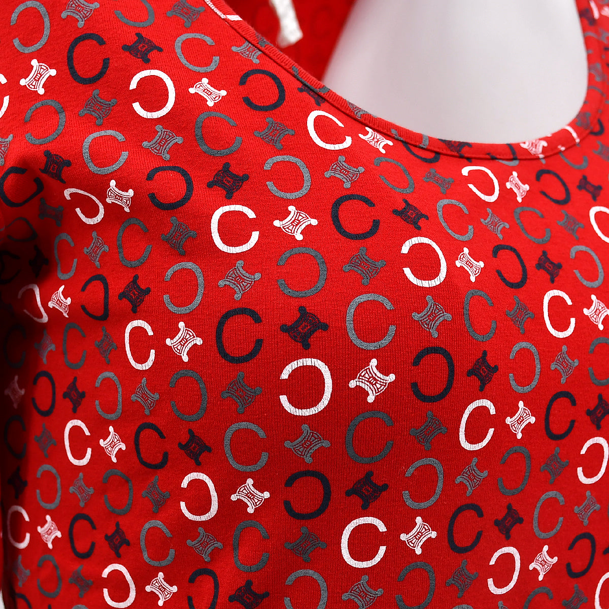 Celine C Macadam T-shirt Red #M