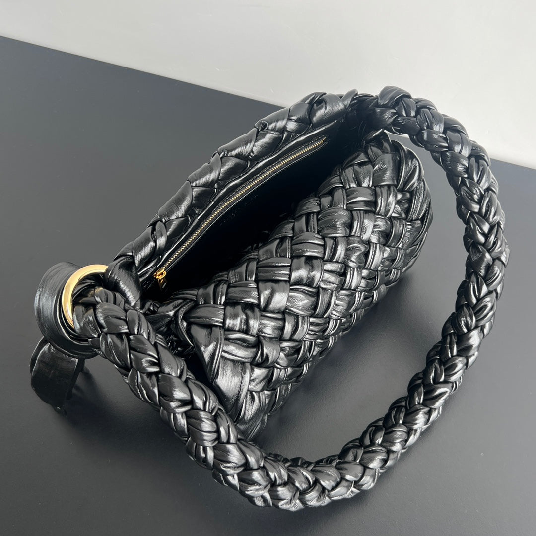 Bottega Veneta KALIMERO CITTÀ 25 IN BLACK CALFSKIN