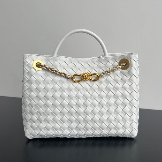 Bottega Veneta bv medium andiamo 32 white lambskin