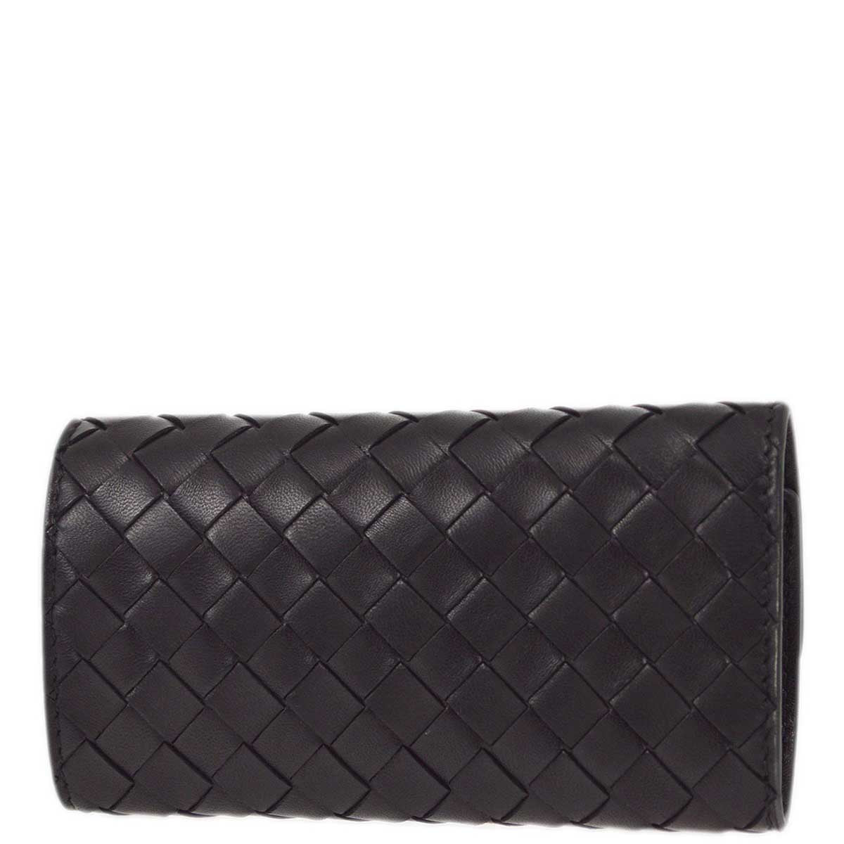 Bottega Veneta Intrecciato Key Case Black Small Good