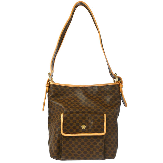 Celine Brown Macadam Shoulder Bag