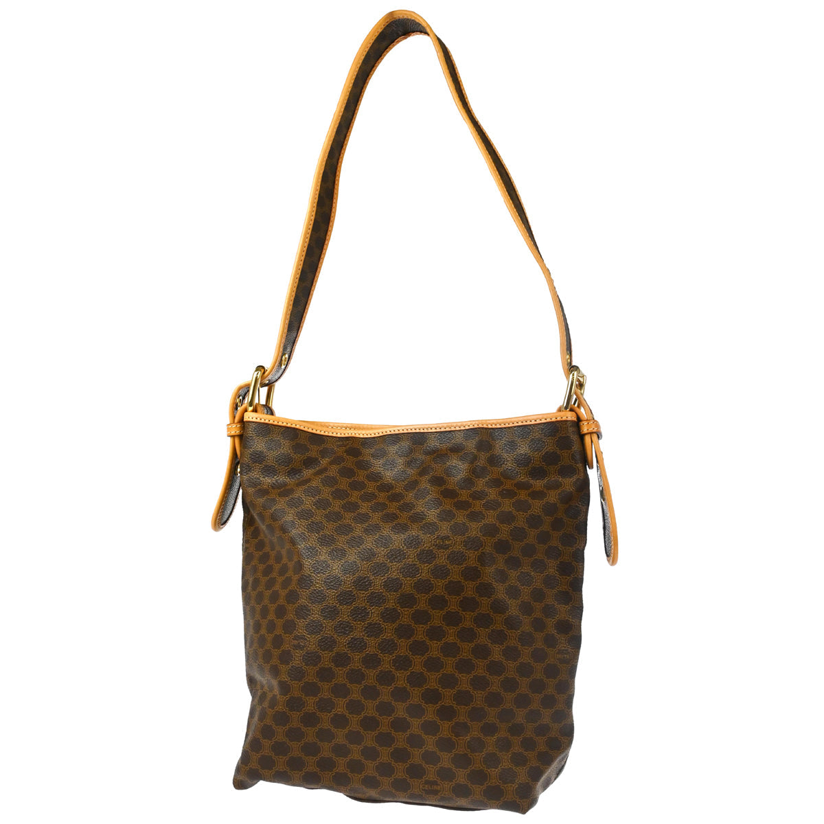 Celine Brown Macadam Shoulder Bag