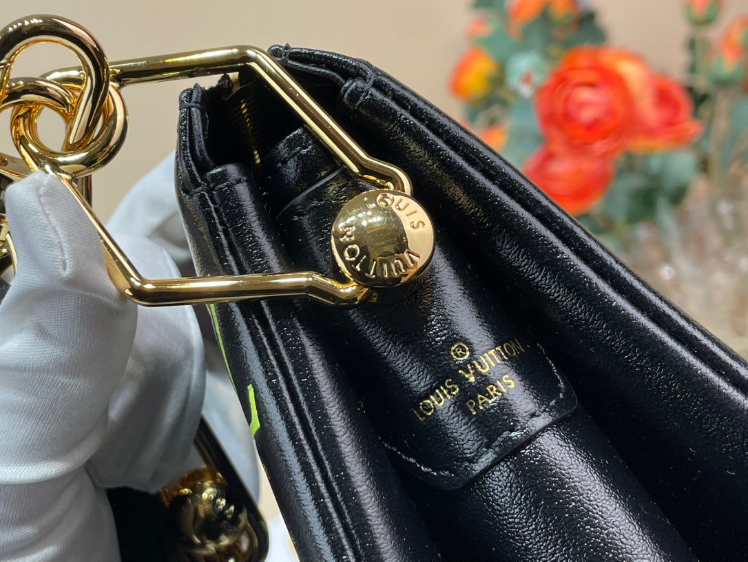 Louis Vuitton x TM Coussin BB 21cm Black Multicolor Monogram-embossed Lambskin