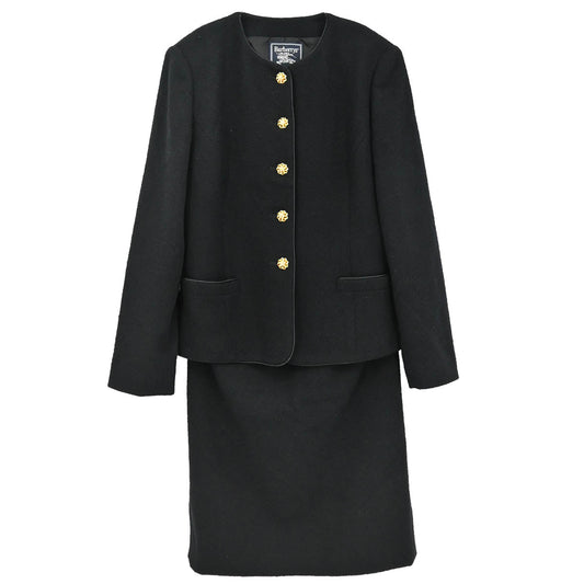 Burberrys Setup Suit Jacket Skirt Black #36-38