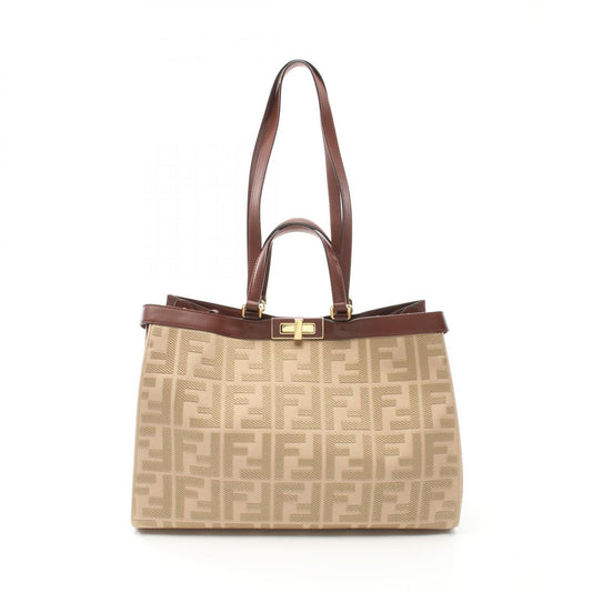 Fendi Peekaboo X-Tote Medium Canvas Leather Bag