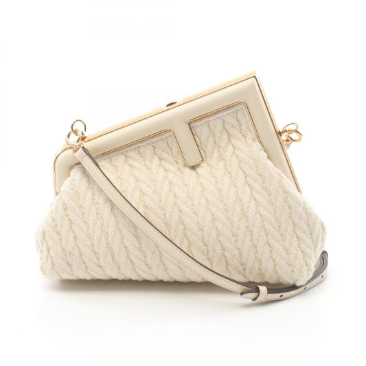 Fendi First Small Shoulder Bag Leather Fabric