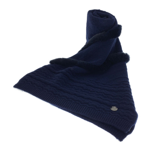 JIMMY CHOO/Muffler Scarf/NVY/Wool