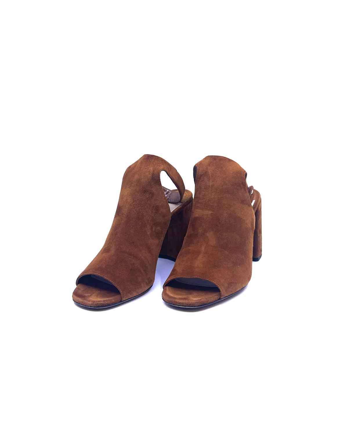 PRADA Size 7.5 Camel Suede Pumps