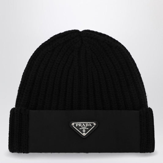 Prada Wool And Re-Nylon Hat With Triangle Logo Men